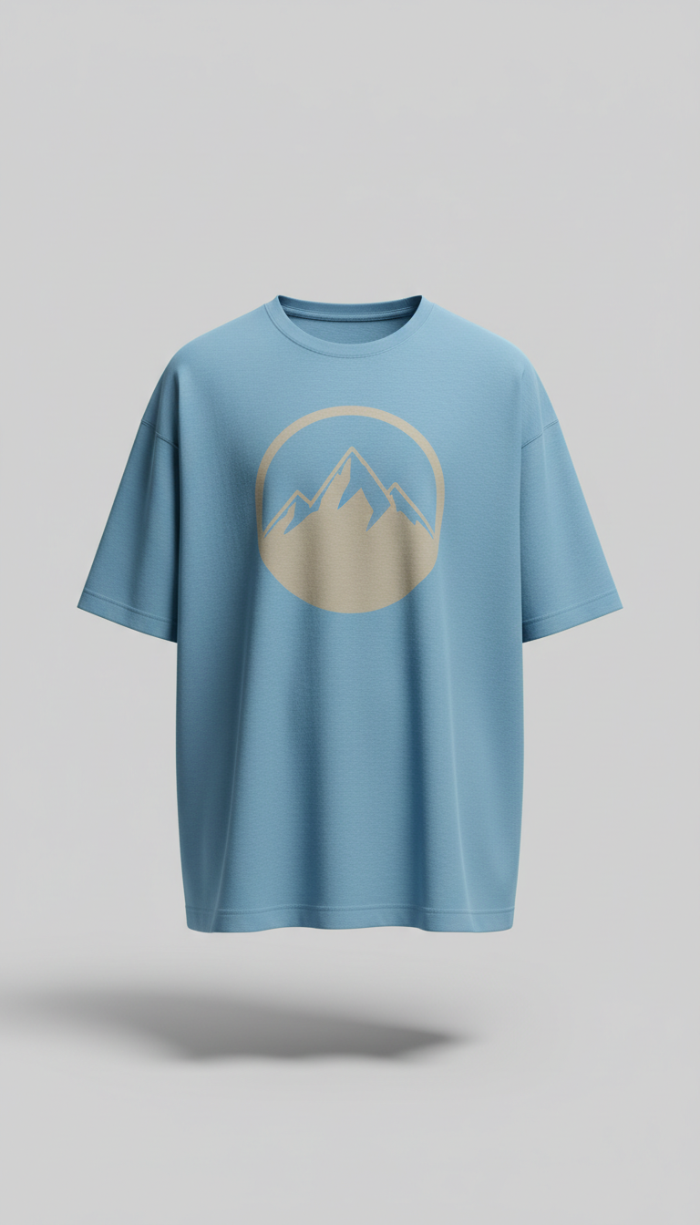 Skyline Blue Oversized Tee