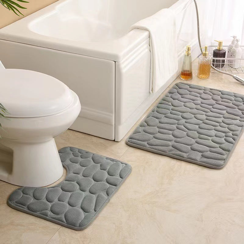 Simple Pebble Memory Sponge U-shaped Floor Mat